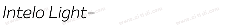 Intelo Light字体转换